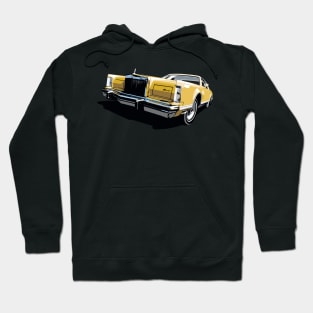 1970s Lincoln Continental in gold Hoodie